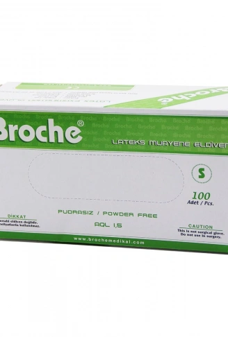 BROCHE  S  PUDRASIZ MUAYENE ELDİVENİ 100LÜ (4940)