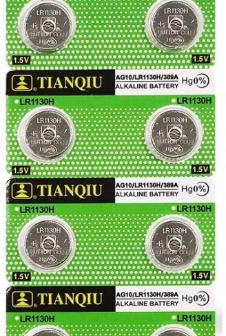 Buton Pil - Saat Lazer Hesap Makinesi Pili 10lu Paket  AG10  - LR1130H - 389A -1.55V (4940)