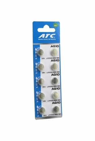 Buton Pil - Saat Lazer Hesap Makinesi Pili 10lu Paket  AG10  - LR1130H - 389A -1.55V (4940)