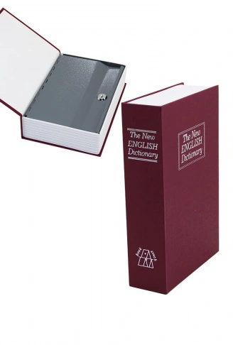 BÜYÜK=240X155X55MM KİTAP MODELİ KİLİTLİ KASA - KUMBARA (4940)