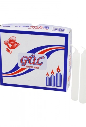 BÜYÜK  BEYAZ MUM  20Lİ KUTU (4940)