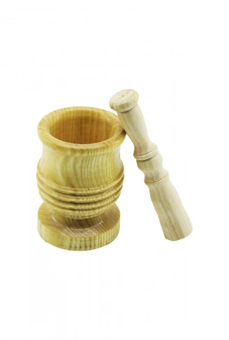 BÜYÜK BOY  LÜX AHŞAP HAVAN SARIMSAK DÖVECEK Ç: 8.3CM--D: 7CM--Y: 12CM FİLELİ AMBALAJ (4940)