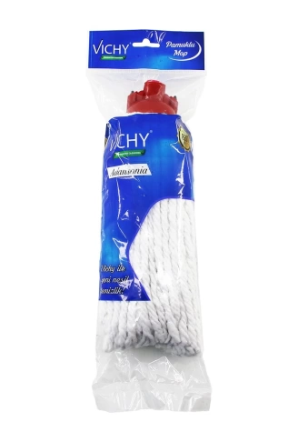 BÜYÜK BOY  ÖRGÜLÜ İPLİ = 27CM  PÜSKÜL PAMUK MOP (4940)