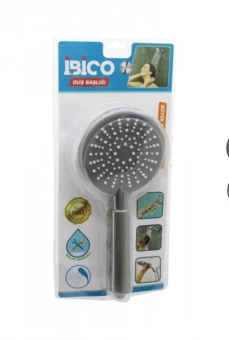 BÜYÜK BOY YUVARLAK=11CM DUŞ BAŞLIK KADEMELİ VAKUMLU KROM-GRİ GÖVDE-- BEYAZ-GRİ ZEMİN - İĞNESAP:14CM (4940)