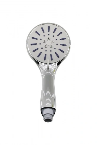 BÜYÜK KROM GÖVDE - BEYAZ ZEMİN-GRİ İĞNELER   KADEMELİ  DUŞ BAŞLIK  POŞETLİ AMBALAJ (4940)