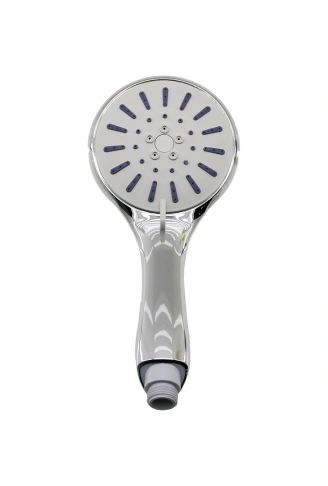 BÜYÜK KROM GÖVDE - BEYAZ ZEMİN-GRİ İĞNELER   KADEMELİ  DUŞ BAŞLIK  POŞETLİ AMBALAJ (4940)