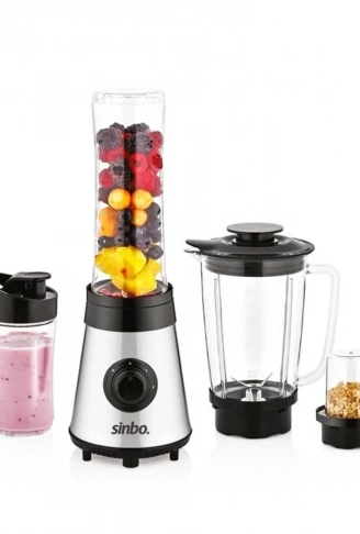 BUZ KIRICI - KAHVE ÖĞÜTÜCÜ HAZNELİ - ŞİŞELİ ÇOK AMAÇLI SMOOTHIE BLENDER 800ML - 500W SHB-3190 (4940)
