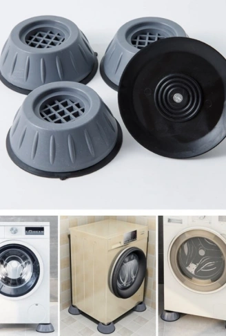 Çamaşır Makinesi Titreşim Engelleyici Stoper GRİ 4 lü Set (4940)