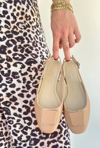 Canka Nude Cilt Babet Ayakkabı