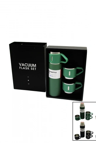 ÇANTALI 500ML 3 PARÇA  BARDAKLI ÇELİK TERMOS SETİ (4940)