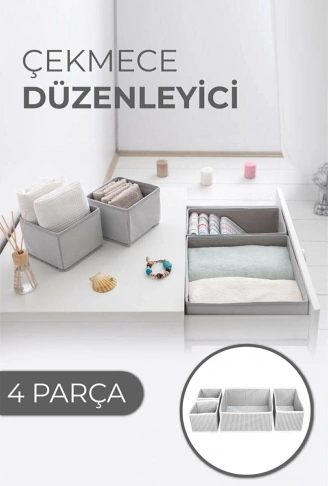Çekmece Düzenleme Kutu Seti Organizer 4lü Set (4940)