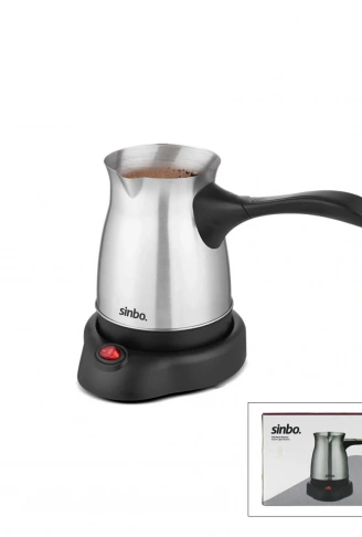 ÇELİK ELEKTRİKLİ CEZVE TÜRK KAHVE MAKİNESİ - 6FİNCAN=500ML 360° KABLOSUZ KULLANIM KATLANIR KULP 600W SCM-9039 (4940)