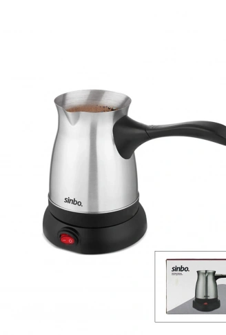 ÇELİK ELEKTRİKLİ CEZVE TÜRK KAHVE MAKİNESİ - 6FİNCAN=500ML 360° KABLOSUZ KULLANIM KATLANIR KULP SCM-9038 (4940)