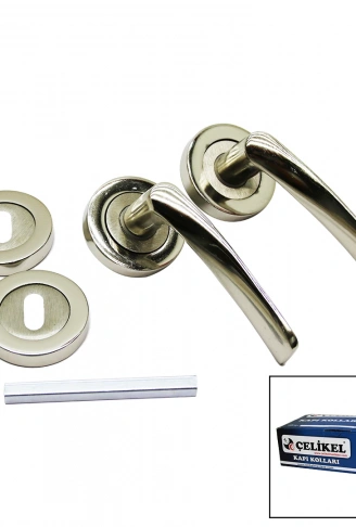 ÇELİKEL-07 AMERİKAN ODA KAPI KOLU NİKEL SATEN (4940)