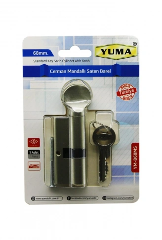 CERMAN MANDALLI SATEN BAREL KİLİT  68MM  YM-B68MS (4940)