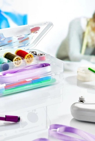 Çift Taraflı Bölmeli Hobi Dikiş Kutusu Ardunio Malzeme Kutusu (4940)