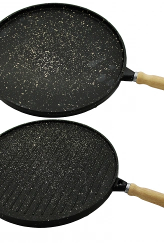 ÇİFT TARAFLI DÖKÜM GRANİT BAZLAMA - GÖZLEME TAVASI 36CM (4940)