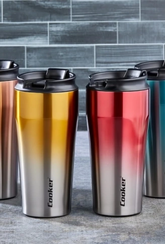 CKR-2049 400ML.ÇELİK MUG TERMOS BARDAK ÇİFT RENK (4940)