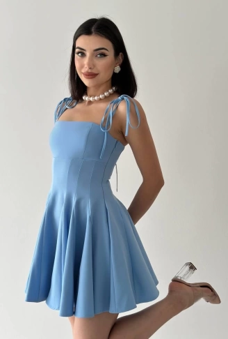 Clara Askılı Mini Elbise