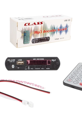 CLASS USB-123 12 VOLT SD+AF+VR OTO TEYP MİKROFONLU USB/SD ÇEVİRİCİ DİJİTAL PLAYER USB BOARD (4940)