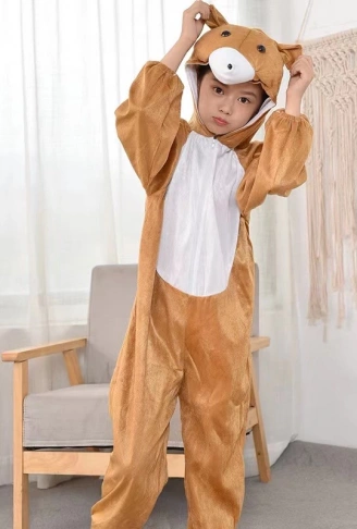 Çocuk Ayı Kostümü - Maymun Kostümü 2-3 Yaş 80 cm (4940)