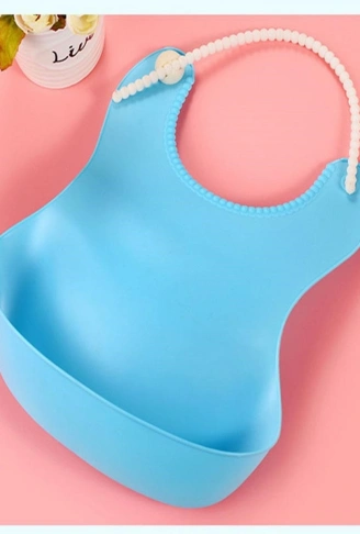 Çocuk Bebek Mama Önlüğü Dökülme Engelleyici Bükülebilir Mavi (4940)