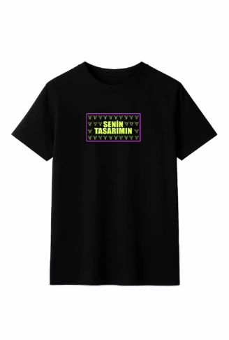 Çocuk Ön Sizin Tasarımınız Basic Tshirt - Siyah