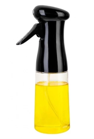 Çok Amaçlı Cam Şişe Püskürtmeli Dağıtıcı Yağdanlık Limonluk Sirke Sosluk Spreyi Siyah (4940)