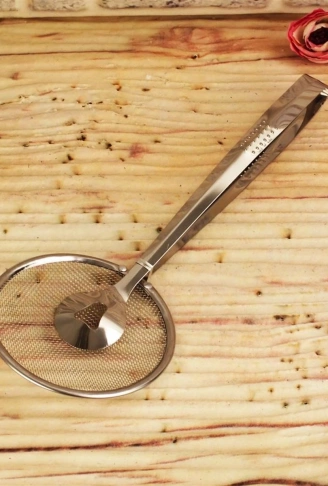 Çok Amaçlı Süzgeçli Paslanmaz Metal Haşlama Ve Kızartma Maşası (4940)