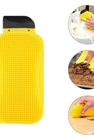 Çok Fonksiyonlu Deterjan Hazneli Pratik Bulaşık Yıkama Fırçası (4940)