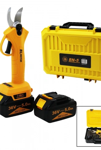 CORDLESS SHEAR YELLOW BN-5 HS-155  ŞARJLI  BAĞ MAKASI  2 BATARYA - 36V 5.0AH (4940)