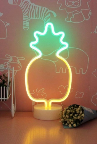 Dekoratif Ananaslı Neon Led Masa Ve Gece Lambası Hediyelik Lamba (4940)