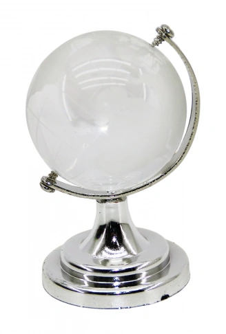 DEKORATİF KÜÇÜK ŞEFFAF DÜNYA TOPU - AYAKLI (4940)