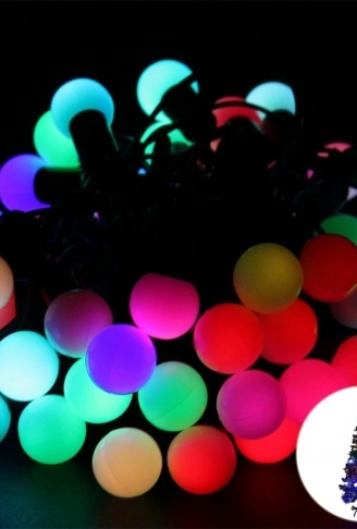 Dekoratif Minik Top 40 Ledli Dekoratif Dolama Led Işık (RGB) (4940)