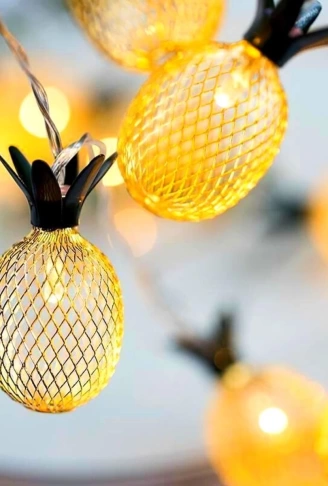 Dekoratif Pilli Pineapple Ananas Pilli Şerit Led Işık (1 Metre) (4940)