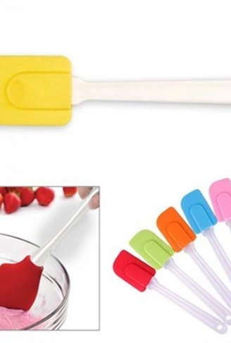 Dekoratif Renkli Silikon Spatula Pratik Sevimli Spatula Kaşık (4940)