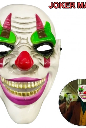 Delirten Gülüş Psikopat Palyaço Temalı Joker Maskesi (4940)
