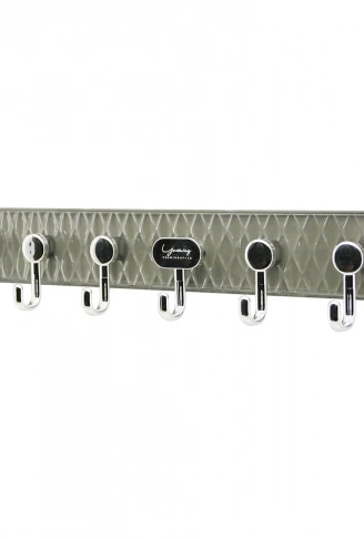 DELUX ASKI MİKA KRİSTAL PLASTİK TABANLI  6 KOLLU= TAK ÇIKAR  YAPIŞKANLI MONTAJ 6X42CM (4940)