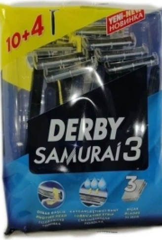 DERBY SAMURAİ 3 BIÇAK 10+4 PARÇA.POŞETLİ (4940)