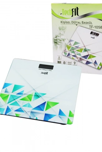 DESENLİ CAM TEMPERLİ DİJİTAL BASKÜL TERAZİ 180KG/100GRLCD EKRAN - SENSÖR (4940)