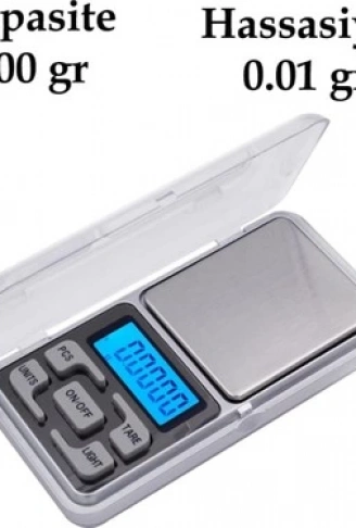 Dijital Hassas Elektronik Kuyumcu Cep Terazisi Tartı 200 gr 0.01 gr (4940)