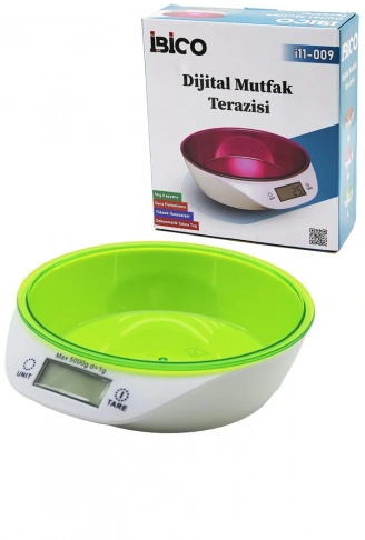 DİJİTAL - PİLLİ MUTFAK TERAZİ TARTI KASELİ - 5KG/1GR (4940)