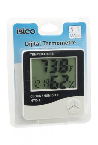 DİJİTAL SAAT - SICAKLIK - NEM ÖLÇER PİLLİ (4940)