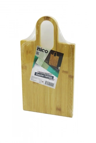 DİKDÖRTGEN=22X38CM AHŞAP BAMBU KESİM PANOSU - KESME TAHTASI OVAL KULPLU (4940)