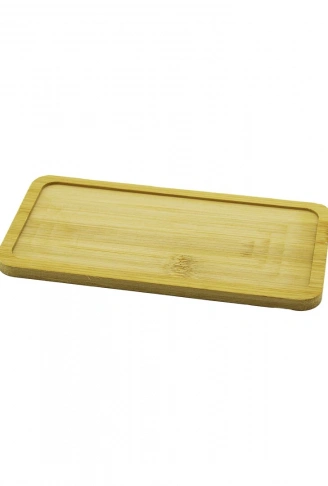 DİKDÖRTGEN  AHŞAP BAMBU YAĞDANLIK ALTLIK  MİNİ TEPSİ   20X10X0.8CM (4940)