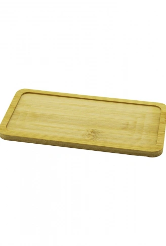 DİKDÖRTGEN  AHŞAP BAMBU YAĞDANLIK ALTLIK  MİNİ TEPSİ   20X10X0.8CM (4940)