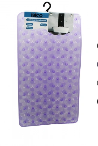 DİKDÖRTGEN - LÜX PVC PETEK DESEN - ŞEFFAF-BUZLU 98PCS VANTUZ KAYDIRMAZ BANYO - KÜVET PASPAS 37X68CM (4940)