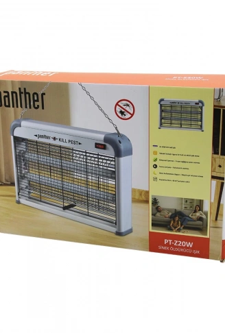 DİKDÖRTGEN MODEL SİNEK ÖLDÜRÜCÜ CIZ MAKİNE 2X10W MASA ÜSTÜ - ASKI HALKALI ETKİ=40M 226X38X7CM V (4940)