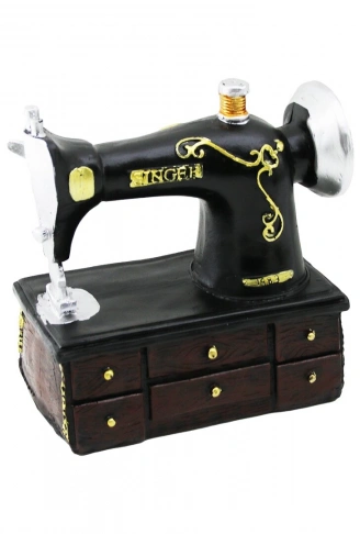 DİKİŞ MAKİNESİ VİNTAGE DEKORATİF BİBLO 20X15X8.5CM REÇİNE (4940)