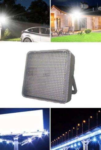 Dış Mekan ve Kamp İçin USB İle Şarj Olan 4 Farklı Işık Modlu Güçlü Projektör Lamba 100W 2400 Mah (4940)